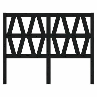 VidaXL Tête de lit Noir 156x4x100 cm Bois massif de pin 5 VidaXL Tête de lit Noir 156x4x100 cm Bois massif de pin – Image 3