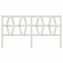 VidaXL Tête de lit Blanc 186x4x100 cm Bois massif de pin -Têtes et pieds de lit Soldes image 3 818636
