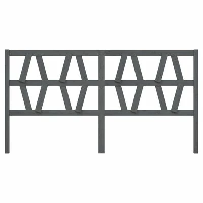 VidaXL Tête de lit Gris 186x4x100 cm Bois massif de pin 5 VidaXL Tête de lit Gris 186x4x100 cm Bois massif de pin – Image 3