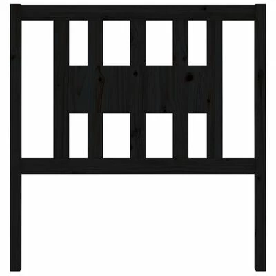 VidaXL Tête de lit Noir 96x4x100 cm Bois massif de pin 5 VidaXL Tête de lit Noir 96x4x100 cm Bois massif de pin – Image 3