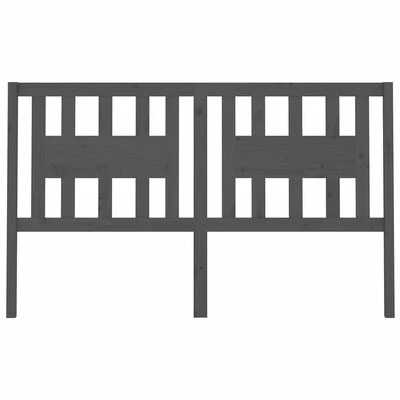 VidaXL Tête de lit Gris 126x4x100 cm Bois massif de pin 5 VidaXL Tête de lit Gris 126x4x100 cm Bois massif de pin – Image 3