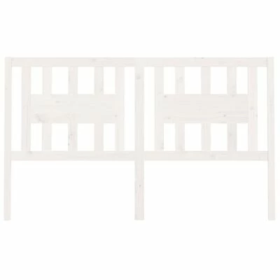VidaXL Tête de lit Blanc 156x4x100 cm Bois massif de pin 5 VidaXL Tête de lit Blanc 156x4x100 cm Bois massif de pin – Image 3