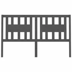 VidaXL Tête de lit Gris 206x4x100 cm Bois massif de pin -Têtes et pieds de lit Soldes image 3 818692