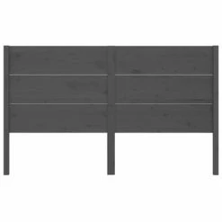 VidaXL Tête de lit Gris 156x4x100 cm Bois massif de pin -Têtes et pieds de lit Soldes image 3 818727