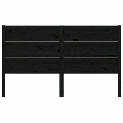 VidaXL Tête de lit Noir 166x4x100 cm Bois massif de pin 5 VidaXL Tête de lit Noir 166x4x100 cm Bois massif de pin – Image 3