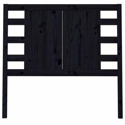 VidaXL Tête de lit Noir 106x4x100 cm Bois massif de pin 5 VidaXL Tête de lit Noir 106x4x100 cm Bois massif de pin – Image 3
