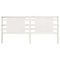 VidaXL Tête de lit Blanc 141x4x100 cm Bois massif de pin -Têtes et pieds de lit Soldes image 3 818766