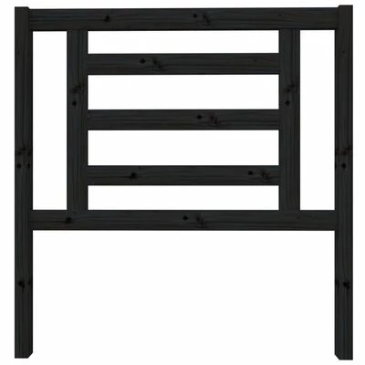VidaXL Tête de lit Noir 96x4x100 cm Bois massif de pin 5 VidaXL Tête de lit Noir 96x4x100 cm Bois massif de pin – Image 3