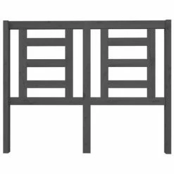 VidaXL Tête de lit Gris 126x4x100 cm Bois massif de pin -Têtes et pieds de lit Soldes image 3 818812