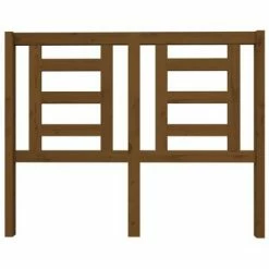 VidaXL Tête de lit Marron miel 126x4x100 cm Bois massif de pin -Têtes et pieds de lit Soldes image 3 818813