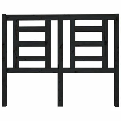 VidaXL Tête de lit Noir 126x4x100 cm Bois massif de pin 5 VidaXL Tête de lit Noir 126x4x100 cm Bois massif de pin – Image 3