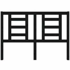 VidaXL Tête de lit Noir 141x4x100 cm Bois massif de pin -Têtes et pieds de lit Soldes image 3 818819