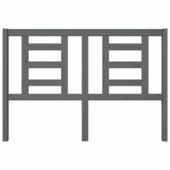 VidaXL Tête de lit Gris 146x4x100 cm Bois massif de pin -Têtes et pieds de lit Soldes image 3 818822
