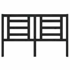 VidaXL Tête de lit Noir 156x4x100 cm Bois de Pin Massif -Têtes et pieds de lit Soldes image 3 818829