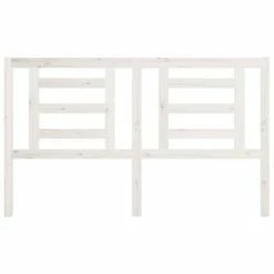 VidaXL Tête de lit Blanc 166x4x100 cm Bois de pin massif -Têtes et pieds de lit Soldes image 3 818831