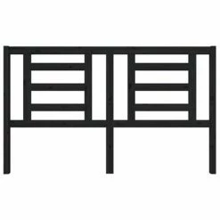 VidaXL Tête de lit Noir 166x4x100 cm Bois de pin massif -Têtes et pieds de lit Soldes image 3 818834