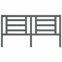 VidaXL Tête de lit Gris 186x4x100 cm Bois de pin massif -Têtes et pieds de lit Soldes image 3 818837