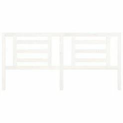 VidaXL Tête de lit Blanc 206x4x100 cm Bois de pin massif -Têtes et pieds de lit Soldes image 3 818841