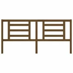 VidaXL Tête de lit Marron miel 206x4x100 cm Bois de pin massif -Têtes et pieds de lit Soldes image 3 818843