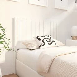 VidaXL Tête de lit Blanc 105,5x4x100 cm Bois massif de pin -Têtes et pieds de lit Soldes image 3 818856