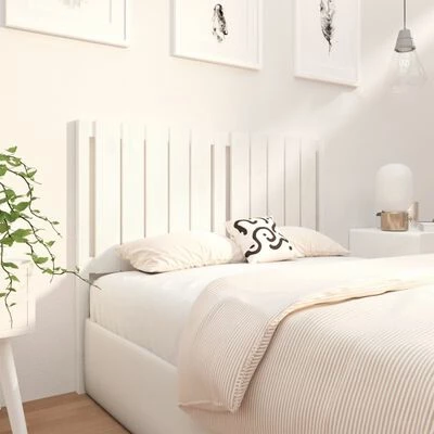 VidaXL Tête de lit Blanc 125,5x4x100 cm Bois massif de pin 5 VidaXL Tête de lit Blanc 125,5x4x100 cm Bois massif de pin – Image 3
