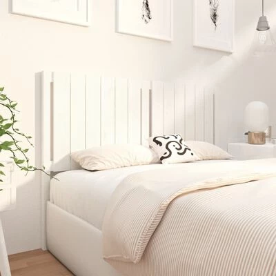 VidaXL Tête de lit Blanc 140,5x4x100 cm Bois massif de pin 5 VidaXL Tête de lit Blanc 140,5x4x100 cm Bois massif de pin – Image 3