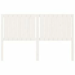 VidaXL Tête de lit Blanc 155,5x4x100 cm Bois massif de pin -Têtes et pieds de lit Soldes image 3 818876