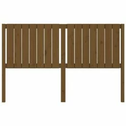 VidaXL Tête de lit Marron miel 155,5x4x100 cm Bois massif de pin -Têtes et pieds de lit Soldes image 3 818878