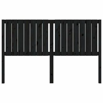 VidaXL Tête de lit Noir 155,5x4x100 cm Bois massif de pin 5 VidaXL Tête de lit Noir 155,5x4x100 cm Bois massif de pin – Image 3
