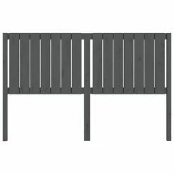 VidaXL Tête de lit Gris 165,5x4x100 cm Bois massif de pin -Têtes et pieds de lit Soldes image 3 818882
