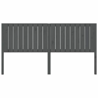 VidaXL Tête de lit Gris 185,5x4x100 cm Bois massif de pin 5 VidaXL Tête de lit Gris 185,5x4x100 cm Bois massif de pin – Image 3