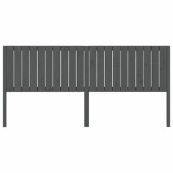 VidaXL Tête de lit Gris 205,5x4x100 cm Bois massif de pin -Têtes et pieds de lit Soldes image 3 818892