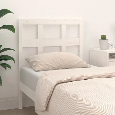 VidaXL Tête de lit Blanc 105,5x4x100 cm Bois massif de pin 5 VidaXL Tête de lit Blanc 105,5x4x100 cm Bois massif de pin – Image 3