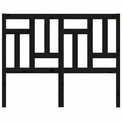 VidaXL Tête de lit Noir 125,5x4x100 cm Bois massif de pin 5 VidaXL Tête de lit Noir 125,5x4x100 cm Bois massif de pin – Image 3