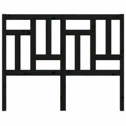 VidaXL Tête de lit Noir 145,5x4x100 cm Bois massif de pin -Têtes et pieds de lit Soldes image 3 818974