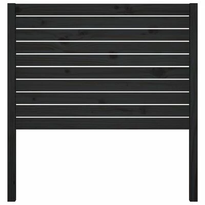 VidaXL Tête de lit Noir 106x4x100 cm Bois massif de pin 5 VidaXL Tête de lit Noir 106x4x100 cm Bois massif de pin – Image 3