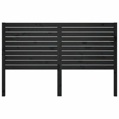VidaXL Tête de lit Noir 141x4x100 cm Bois massif de pin 5 VidaXL Tête de lit Noir 141x4x100 cm Bois massif de pin – Image 3