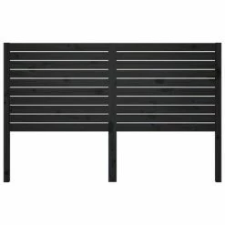 VidaXL Tête de lit Noir 156x4x100 cm Bois massif de pin -Têtes et pieds de lit Soldes image 3 819029