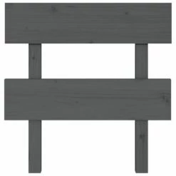 VidaXL Tête de lit Gris 93,5x3x81 cm Bois massif de pin -Têtes et pieds de lit Soldes image 3 819052