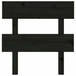 VidaXL Tête de lit Noir 103,5x3x81 cm Bois massif de pin -Têtes et pieds de lit Soldes image 3 819059