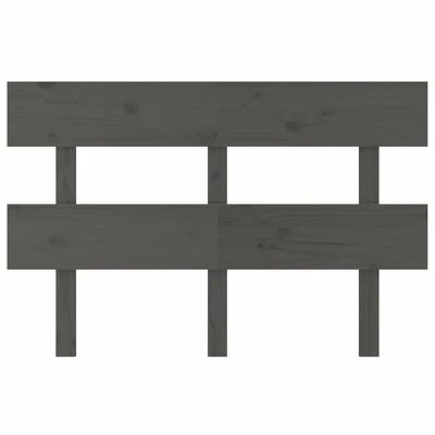 VidaXL Tête de lit Gris 124x3x81 cm Bois massif de pin 5 VidaXL Tête de lit Gris 124x3x81 cm Bois massif de pin – Image 3