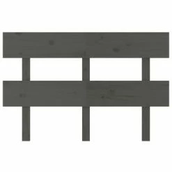 VidaXL Tête de lit Gris 138x3x81 cm Bois massif de pin -Têtes et pieds de lit Soldes image 3 819067