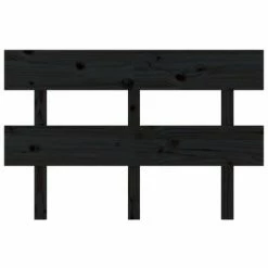 VidaXL Tête de lit Noir 138x3x81 cm Bois massif de pin -Têtes et pieds de lit Soldes image 3 819069