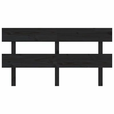 VidaXL Tête de lit Noir 154x3x81 cm Bois massif de pin 5 VidaXL Tête de lit Noir 154x3x81 cm Bois massif de pin – Image 3