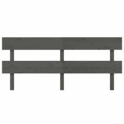 VidaXL Tête de lit Gris 184x3x81 cm Bois massif de pin -Têtes et pieds de lit Soldes image 3 819087