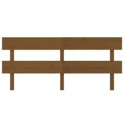 VidaXL Tête de lit Marron miel 184x3x81 cm Bois massif de pin -Têtes et pieds de lit Soldes image 3 819088