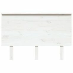 VidaXL Tête de lit Blanc 124x6x82,5 cm Bois massif de pin -Têtes et pieds de lit Soldes image 3 819161