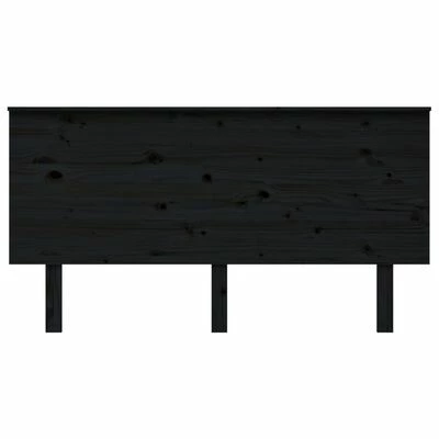 VidaXL Tête de lit Noir 154x6x82,5 cm Bois massif de pin 5 VidaXL Tête de lit Noir 154x6x82,5 cm Bois massif de pin – Image 3
