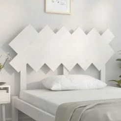 VidaXL Tête de lit Blanc 122,5x3x80,5 cm Bois massif de pin -Têtes et pieds de lit Soldes image 3 819211