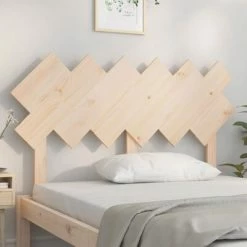 VidaXL Tête de lit 132x3x81 cm Bois massif de pin -Têtes et pieds de lit Soldes image 3 819215